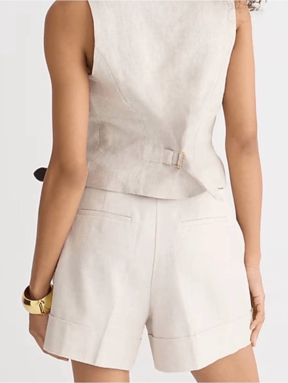 NWT J. Crew Remi Shorts in Stretch Linen Blend in Flax Ivory Size 10 - Picture 5 of 11